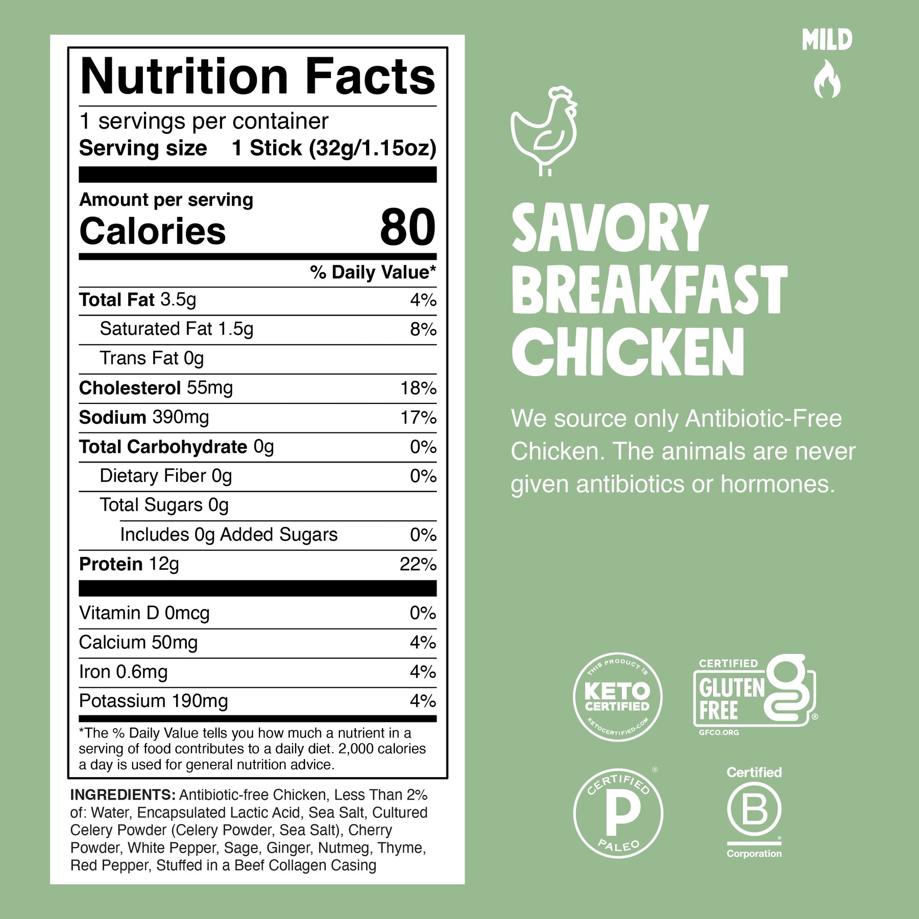 Savory Breakfast Chicken - Active Snack Stock
